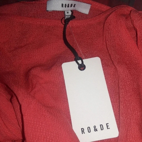 Ro & De Asymmetric Ruffle Cami Tank Top Tee M NWT - Picture 5 of 6